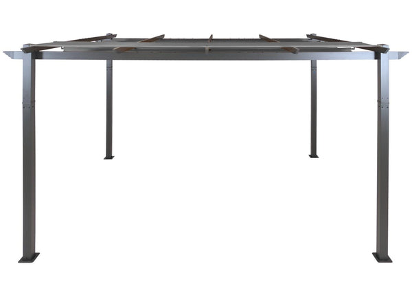 Aluminium Pergola 3x4m Grau mit Schiebedach und UV50+ Schutz