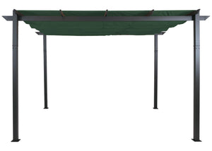 Aluminium Pergola 3x4m mit Schiebedach UV50+ Grün Gartenpavillon