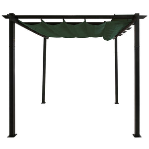 Aluminium Pergola 3x4m mit Schiebedach UV50+ Grün Gartenpavillon