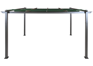 Aluminium Pergola 3x4m mit Schiebedach UV50+ Grün Gartenpavillon