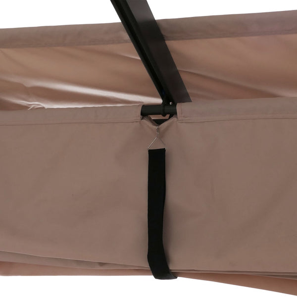 Aluminium Pergola 3x4m mit Schiebedach UV50+ taupe stabiles Gestell