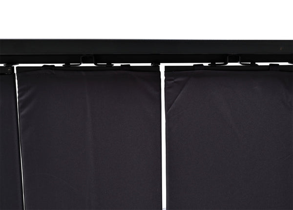Pergola mit Lamellendach 3x3m aus Alu in Anthrazit für Garten