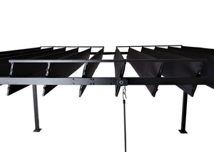Pergola mit Lamellendach 3x3m aus Alu in Anthrazit für Garten