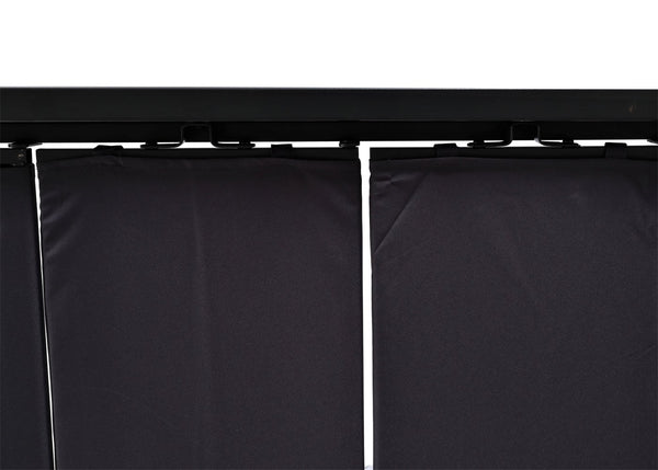 Pergola 3x4m anthrazit Alu Pavillon mit Lamellendach für Garten