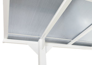 Pergola 3x6m Weiss – Alu-Terrassenüberdachung mit Polycarbonat-Dach