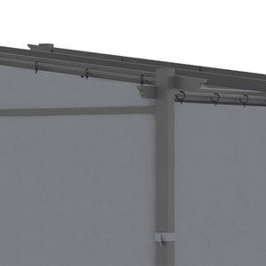 Pergola mit ausziehbarem Dach für Garten 3x3m dunkelgrau