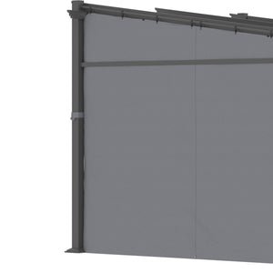 Pergola mit ausziehbarem Dach für Garten 3x3m dunkelgrau