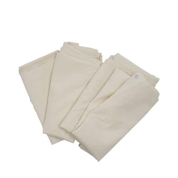 4er Set Ersatz-Seitenwände für Pergola 4x4m creme Polyester