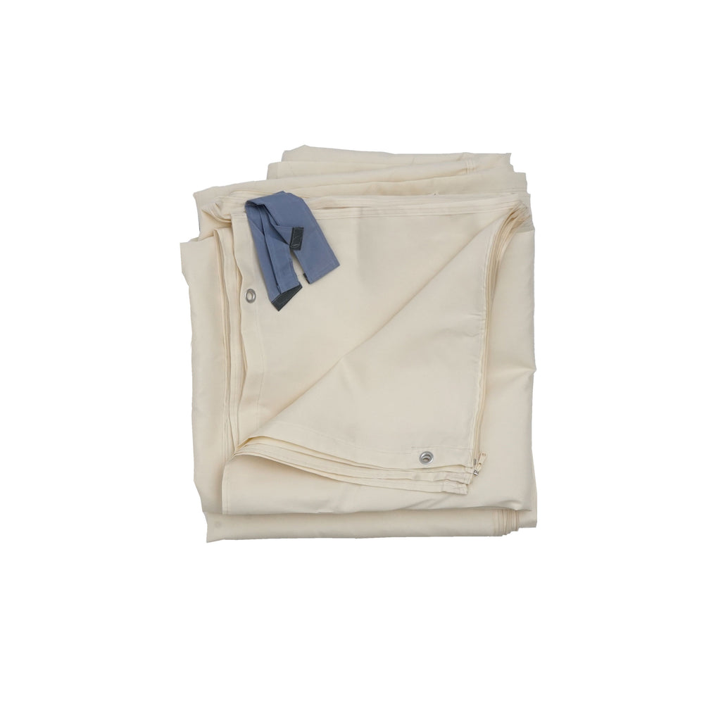 4er Set Ersatz-Seitenwände für Pergola 4x4m creme Polyester