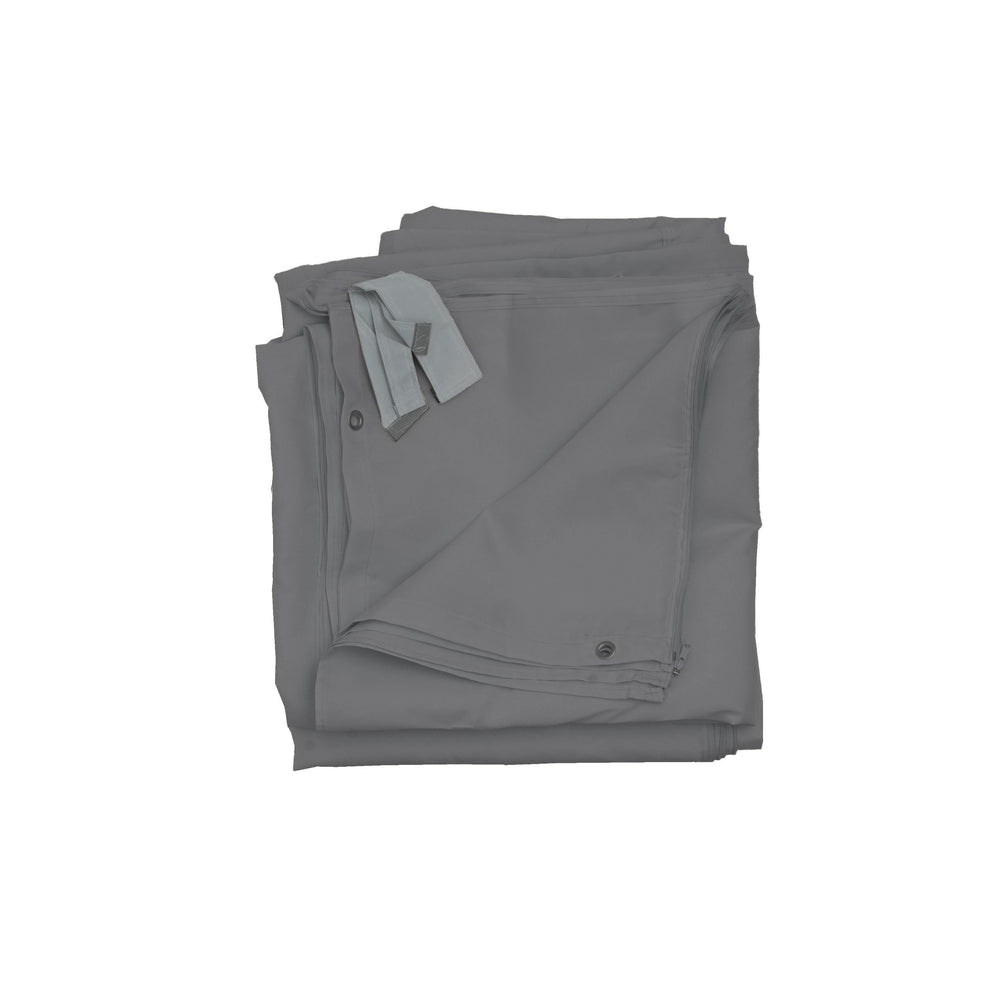 4er Set Ersatz Seitenwände grau für Pergola Pavillon 4x4m Polyester