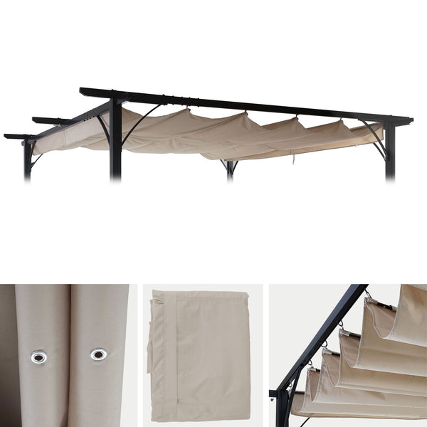 Ersatzbezug 320x250cm für Pergola Pavillon 3x3m creme