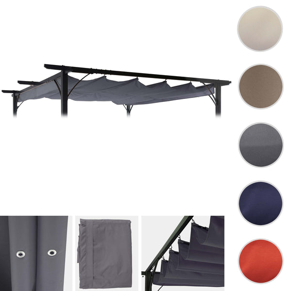 Ersatzbezug grau 320x250cm für 3x3m Pergola Pavillon Dach