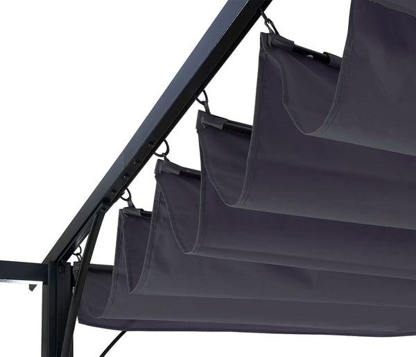 Ersatzbezug grau 320x250cm für 3x3m Pergola Pavillon Dach