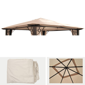 Ersatzbezug für Pergola Dach 3,5x3,5m creme wetterfest