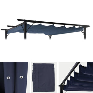 Ersatzbezug blau 370x300cm für Pergola Pavillon Dach 3,5x3,5m