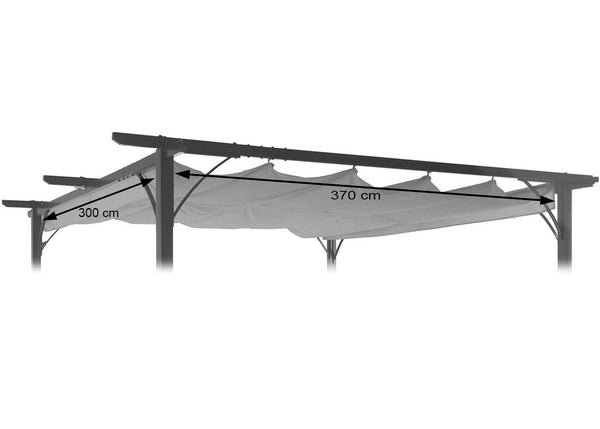 Ersatzbezug 370x300cm für Pergola Pavillon Dach creme
