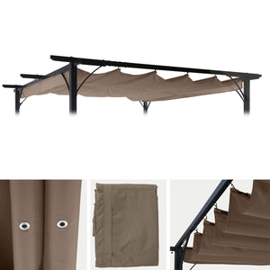 Ersatzbezug taupe-braun 370x300cm für Pergola Pavillon Dach