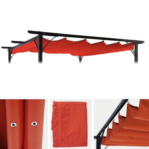 Ersatzbezug für Pergola Pavillon Dach 370x300cm terracotta