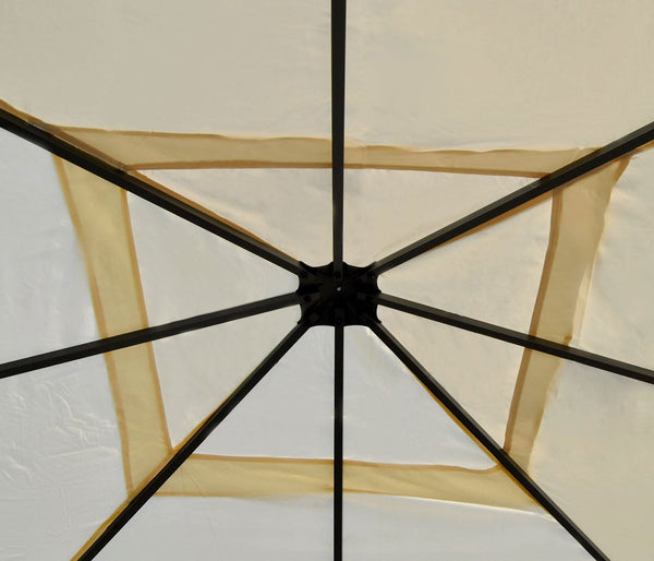 Ersatzbezug für Pergola Pavillon Dach 4x4m creme wetterfest