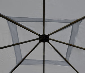 Ersatzbezug für Pergola Pavillon 4x4m, hellgrau, wetterfest