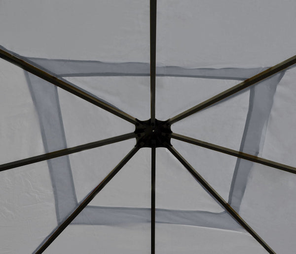 Ersatzbezug für Pergola Pavillon 4x4m, hellgrau, wetterfest