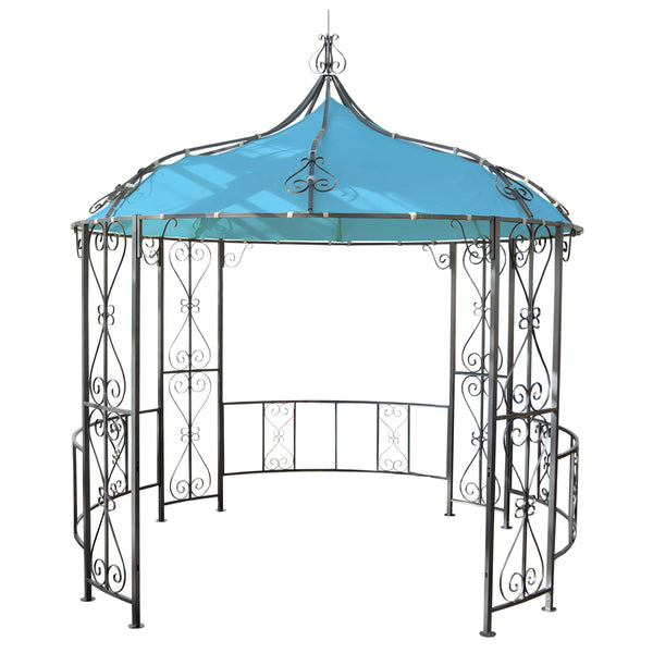 Ersatzbezug für runde Pergola Pavillon Dach 3m türkis