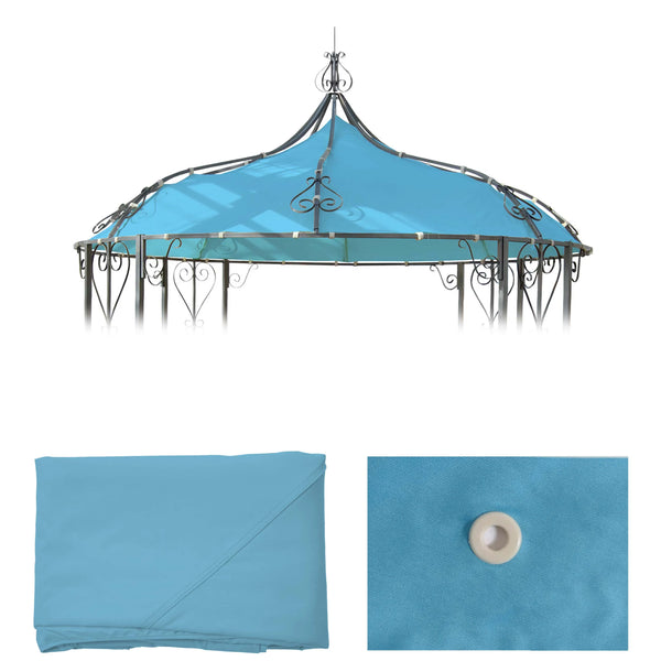 Ersatzbezug für runde Pergola Pavillon Dach 3m türkis