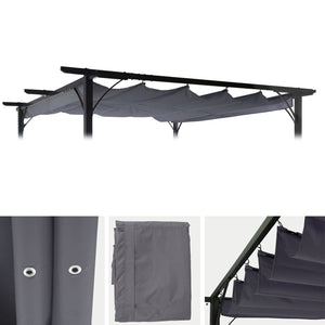Ersatzdach grau 370x300cm für Pergola Pavillon 3,5x3,5m