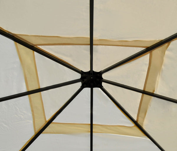 Ersatzdach für Pergola Pavillon 3x3m Creme Wetterfest