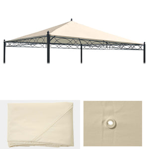 Ersatzdach für Pergola Pavillon 3x3m Creme Wetterfest