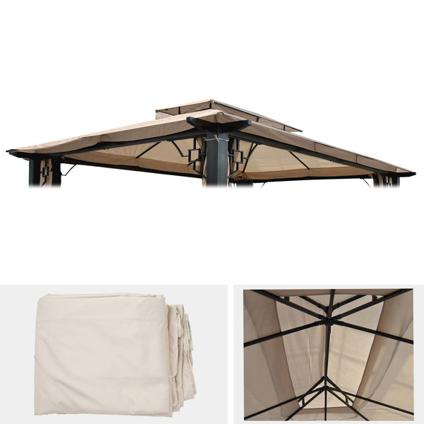 Ersatzdach creme für Pergola Pavillon 4,5x3,5m wetterfest