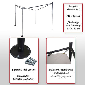Stabiles Stahl Pergola Gestell 6cm für Garten & Terrasse