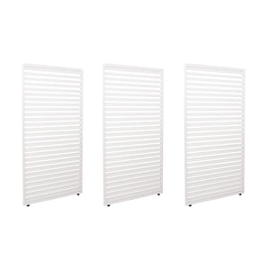 3er-Set Aluminium Lamellen für Pergola, 204x271cm, weiss