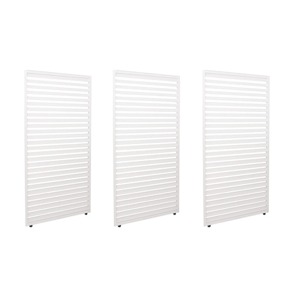 3er-Set Aluminium Lamellen für Pergola, 204x271cm, weiss