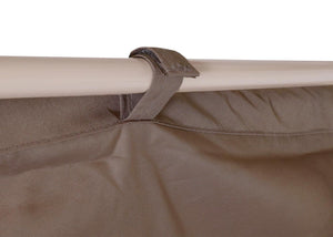 Garten Pergola 3x3m aus Metall in Bambus-Optik, taupe-braun