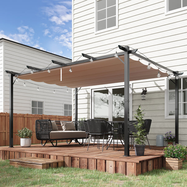 Pergola Pavillon mit verstellbarem Dach 3x4m Aluminium