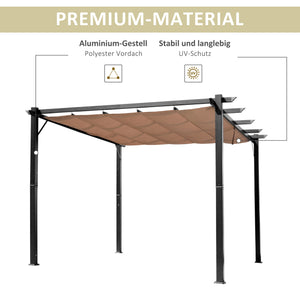 Pergola Pavillon mit verstellbarem Dach 3x4m Aluminium