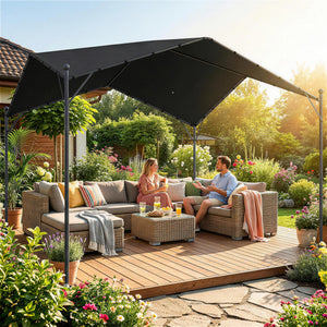 Pergola Pavillon wasserabweisend stabil winterfest Sonnenschutz 3x3m