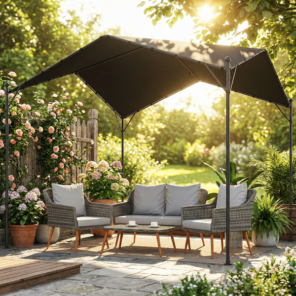 Pergola Pavillon wasserabweisend stabil winterfest Sonnenschutz 3x3m