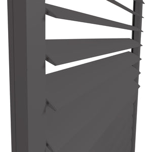 3er-Set Aluminium Schiebetür für Pergola, Lamellen, 206x272cm