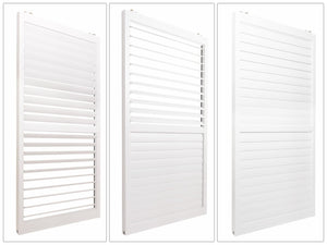 3er-Set Aluminium Schiebetür weiss für Pergola 206x272cm