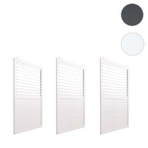 3er-Set Aluminium Schiebetür weiss für Pergola 206x272cm