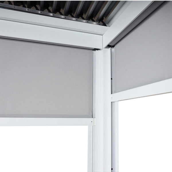 Ersatz Seitenwand für Pergola 3x3m Weiss Textil Wetterschutz