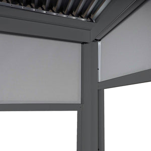 Ersatz Seitenwand Pavillon 3x3,7m anthrazit wetterfest Textil