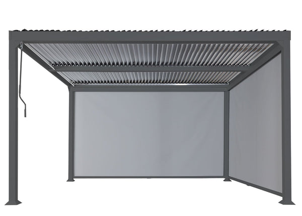Ersatz Seitenwand Pavillon 3x3,7m anthrazit wetterfest Textil