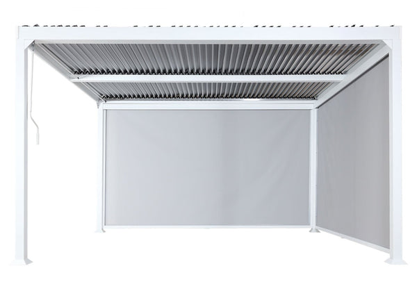 Seitenwand für Pergola 3x3.7m weiss Ersatzrollo TextilSeitenwand für Pergola