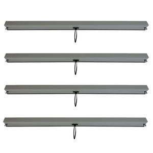 Seitenwand Set für Pergola 3x3m anthrazit windfest Textil