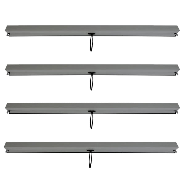 Seitenwand Set für Pergola 3x3m anthrazit windfest Textil