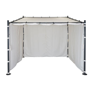 Seitenwände für Pergola Pavillon 3x3m creme 4er-Set wetterfest