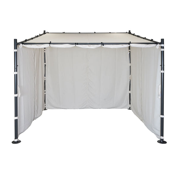 Seitenwände für Pergola Pavillon 3x3m creme 4er-Set wetterfest